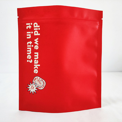 Купить Красный цвет печать Биоразлагаемая крафт-бумага Стоящий Zip Lock Pouch Кофейные бобы Чайные упаковочные пакеты online manufacture