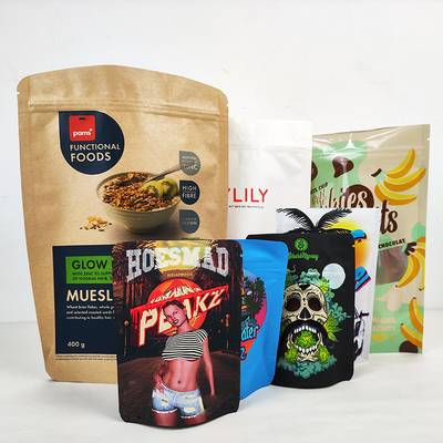 Купить Цветные полиэтиленовые 3,5г перезамыкаемые мешки Mylar ziplockk Custom Printed Dry Food Packaging Bags online manufacture
