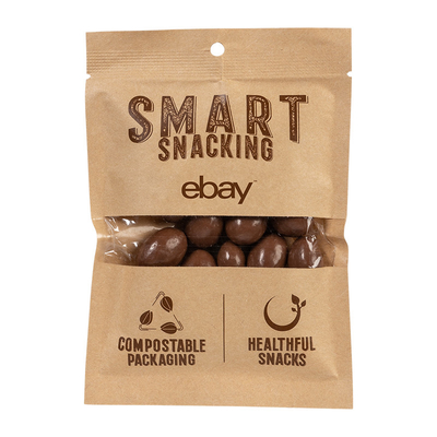 Купить Kraft Paper Food Packaging Ziplock Bag с окном, биоразлагаемый съедобный пакет для упаковки online manufacture