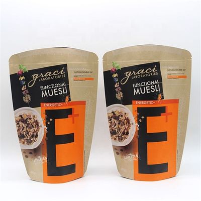 Купить Перезапечатываемые Kraft Stand Up Pouches Gravure Printed 4oz Brown Coffee Bags из бумажной бумаги online manufacture