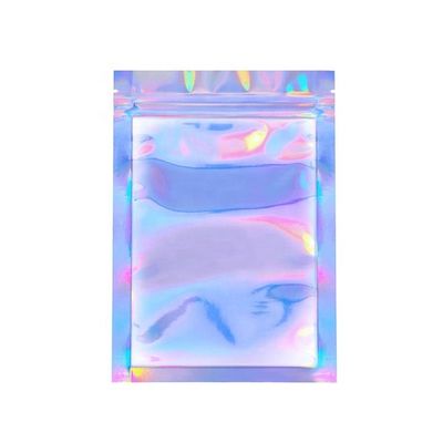 Купить Маленький Mylar Пластмассовый биоразлагаемый герметичное герметичное цилиндр Трехсторонняя пищевая упаковка голографическая сумка online manufacture