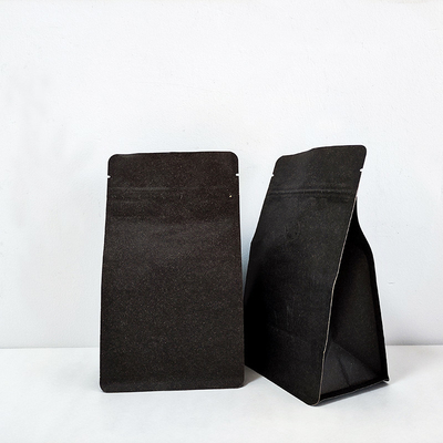 Zip Lock Flat Bottom Pouch Кофе Пищевая упаковка Kraft Paper Doypack Bag с клапаном