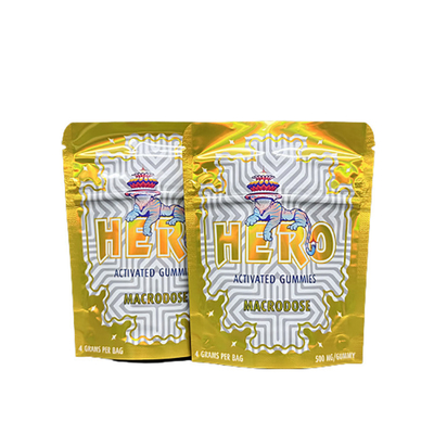 Пластиковый голографический стойки мешок вверх для упаковки закуски Gummies