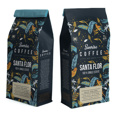 Изготовленные на заказ бортовые сумки кофе сумки 1kg Gusset плоские нижние упаковывая