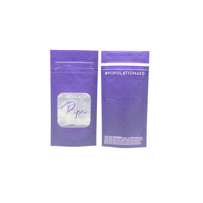 Настроенное логотип фиолетовый пластик Стоять Zip Lock Pouch Packaging Mylar мешки с окном