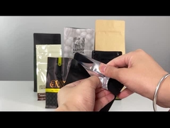 Doypack Kraft Stand Up Pouchs OEM 160 Пакеты для кофе со складками с микрофоном