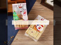 Прозрачный боковой мешок для рождественской упаковки для конфет